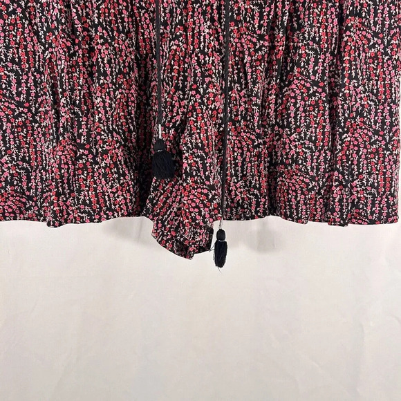 Ann Taylor Loft Shorts Women's Small Pink Red Floral Print Drawstring Pull on - Picture 3 of 7